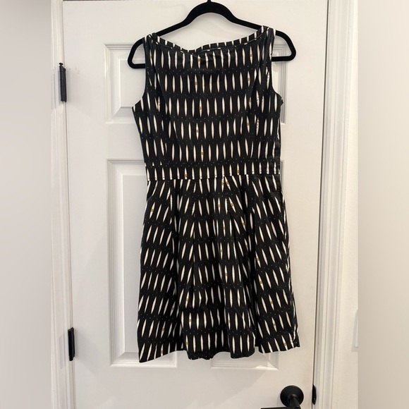 Tory Burch Marjorie Tribal Geometric Neutral Printed Sleeveless Cotton Dress 8 - Picture 3 of 5